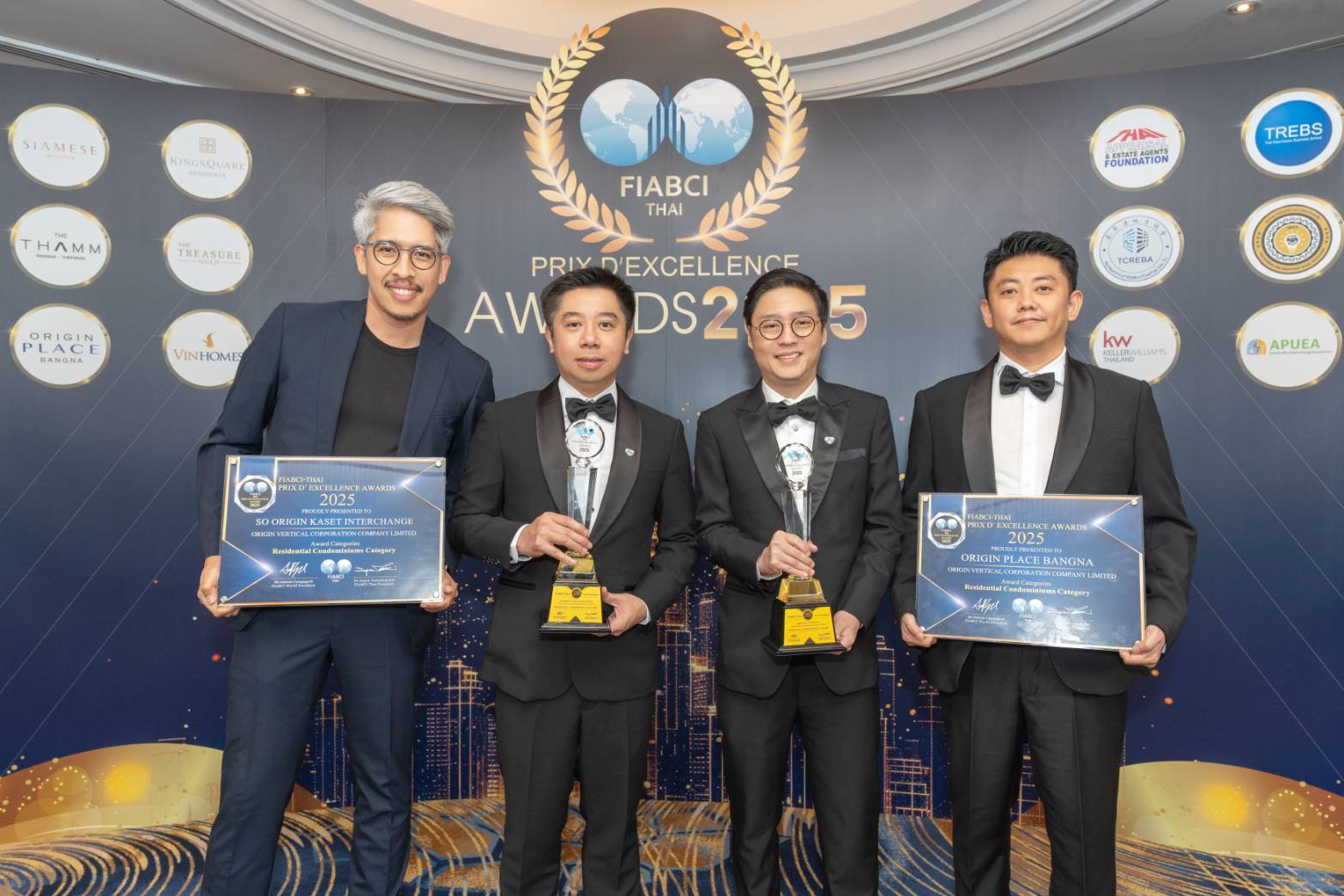 Read more about the article ออริจิ้น เวอร์ติเคิล คว้า 2 รางวัลใหญ่ จากเวที “FIABCI – Thai Prix D’ Excellence Awards 2025”