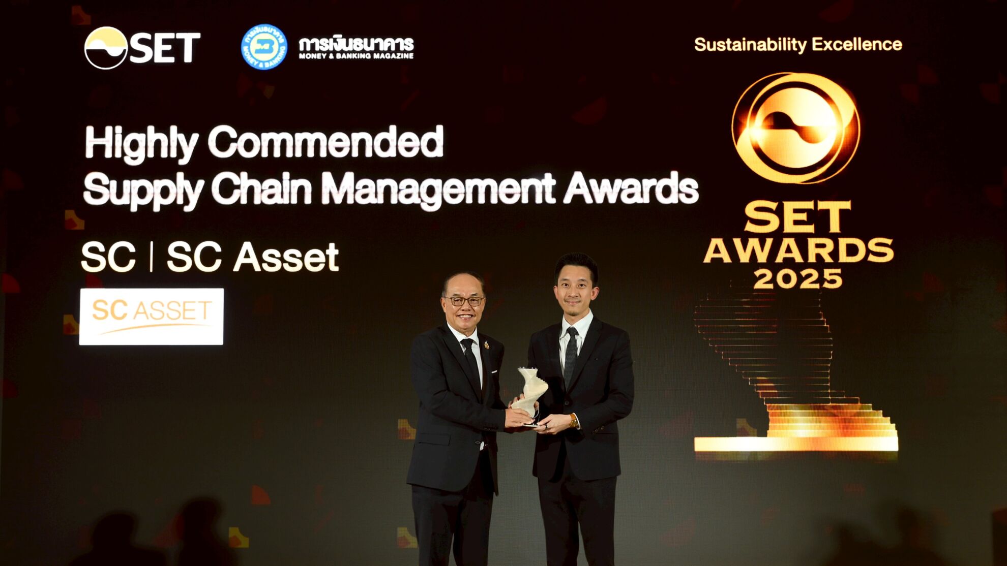 Read more about the article SC Asset คว้ารางวัล SET Awards 2025 ยกระดับคุณภาพงาน–สร้างคุณค่าซัพพลายเชนยั่งยืน
