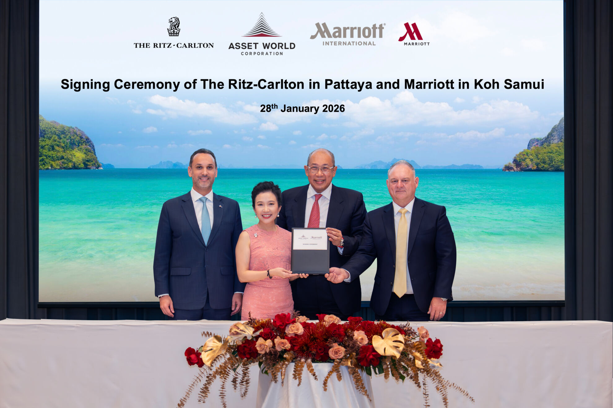 Read more about the article แอสเสท เวิรด์ฯผนึกแมริออทเปิดตัว2โรงแรมใหม่”เดอะ ริทซ์-คาร์ลตัน พัทยา-แมริออท เกาะสมุย”