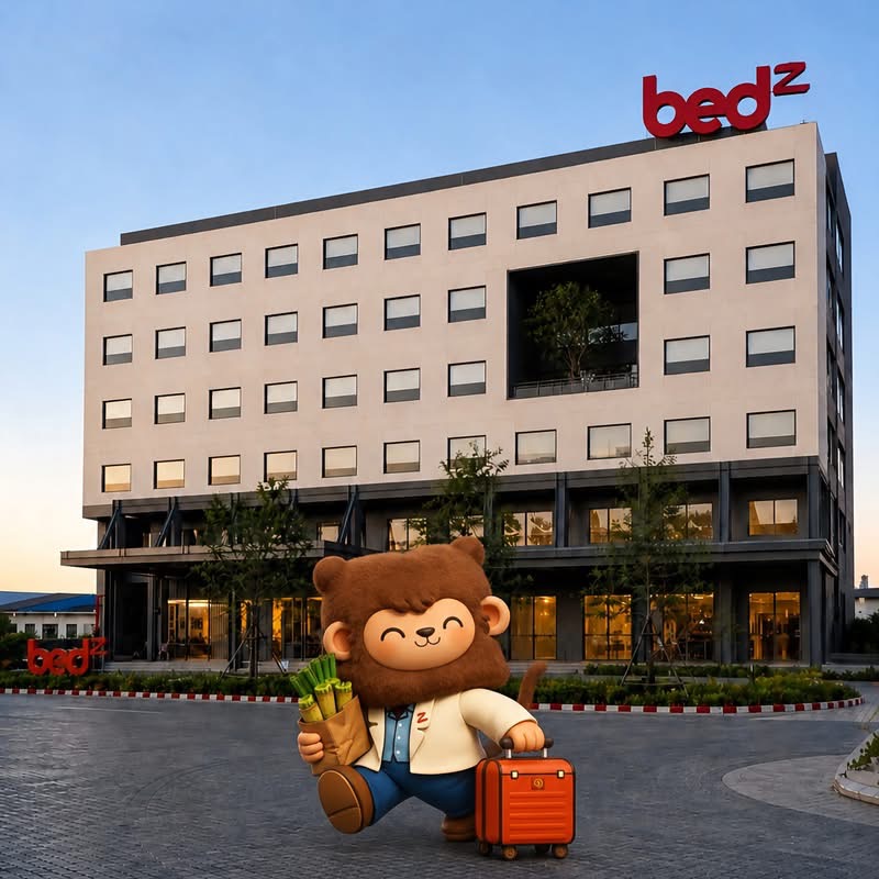Read more about the article CP LAND ยกระดับ ‘bedZ Hotel บ้านบึง’ ชู Guest Tech รับเทรนด์นักเดินทางยุคดิจิทัล พร้อมเปิดตัว’Napster’ มาสคอตลิงสุดชิค ตัวแทนแห่งการพักผ่อน